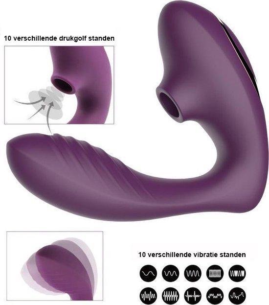 Super De Luxe 2 in 1! G-spot & clitoris vibrator - Luchtdruk vibrator - duo -... | bol.com