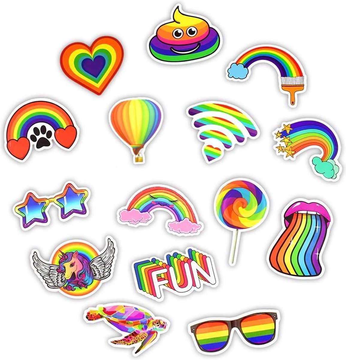 Regenboog - Stickers bestellen? | Laagste prijzen