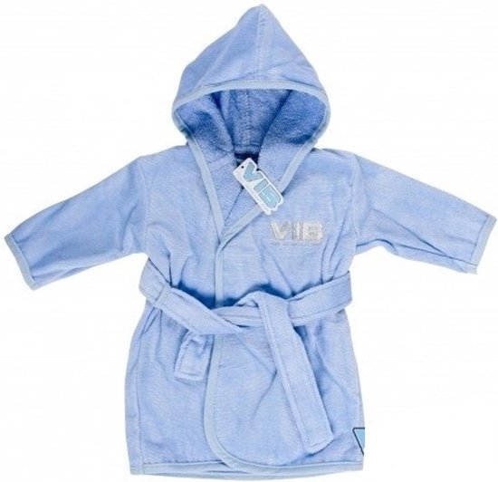 Product: baby badjas blauw van VIB, 100% katoen, van het merk V.I.B.