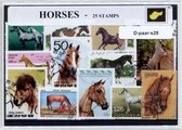 Paarden - Luxe postzegel pakket (A6 formaat) : collectie van 25 verschillende postzegels van paarden – kan als ansichtkaart in een A6 envelop, authentiek cadeau, kado tip, geschenk