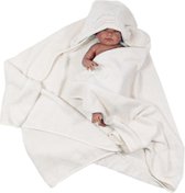 Badcape Prins met capuchon - 70x140cm - 100% Bamboe - Super Zacht - Ecru