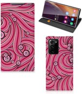 GSM Hoesje Geschikt voor Samsung Galaxy Note 20 Ultra Foto Hoesje ontwerpen Swirl Pink