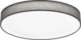 LED Plafondlamp - Plafondverlichting - Trion Lanago - 60W - Aanpasbare Kleur - Rond - Mat Grijs - Textiel - BSE
