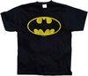 DC Comics Batman Heren Tshirt -XL- Distressed Logo Zwart