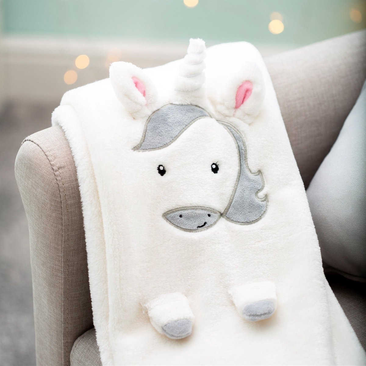 Couverture bébé Unicorn Sass & Belle en polaire douce - jolie couverture  portefeuille