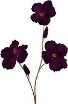 Viv! Home Luxuries Hibiscus - zijden bloem - paars met goud - 85cm - topkwaliteit