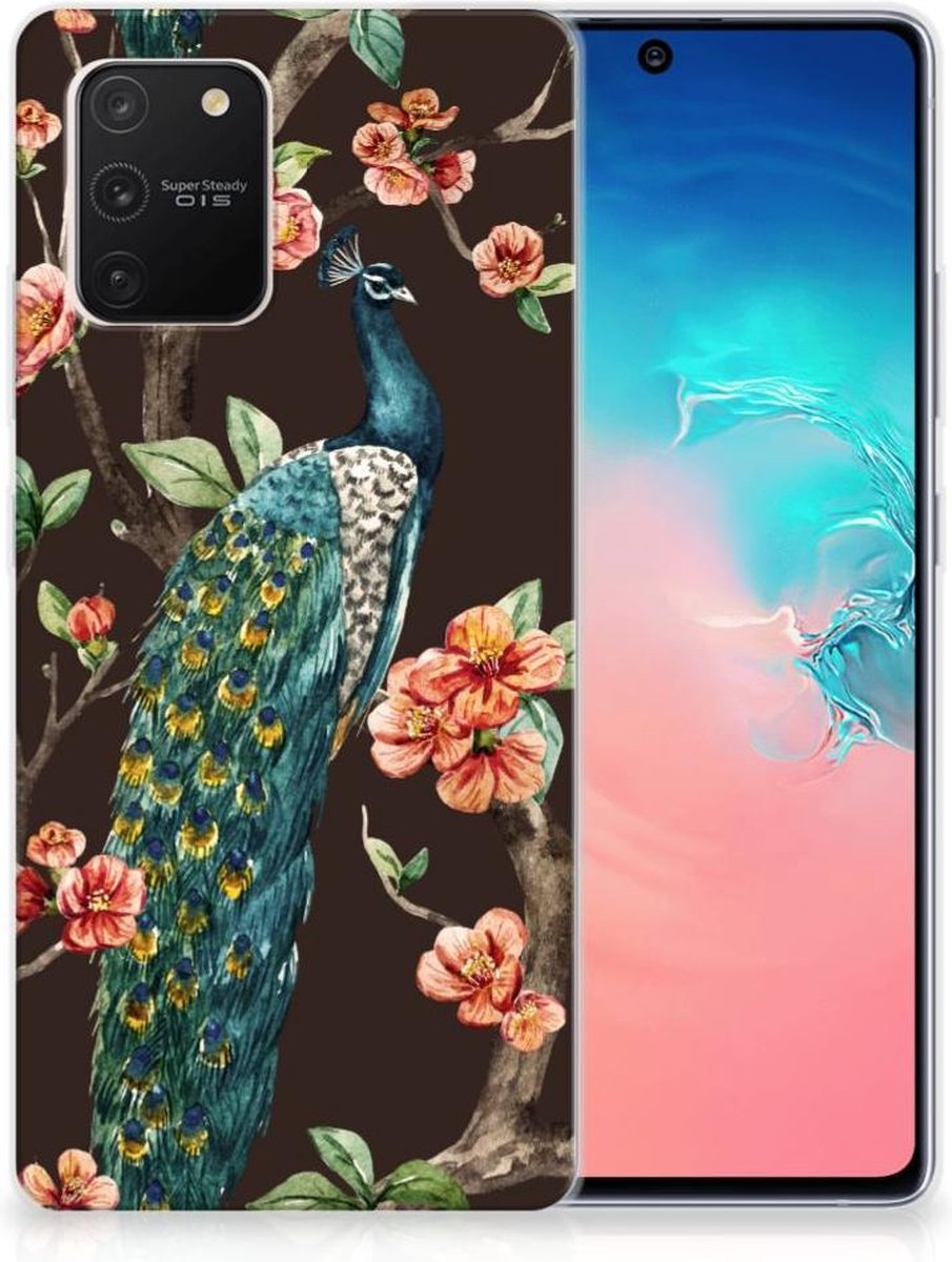 Samsung Galaxy S10 Lite TPU Hoesje Pauw met Bloemen