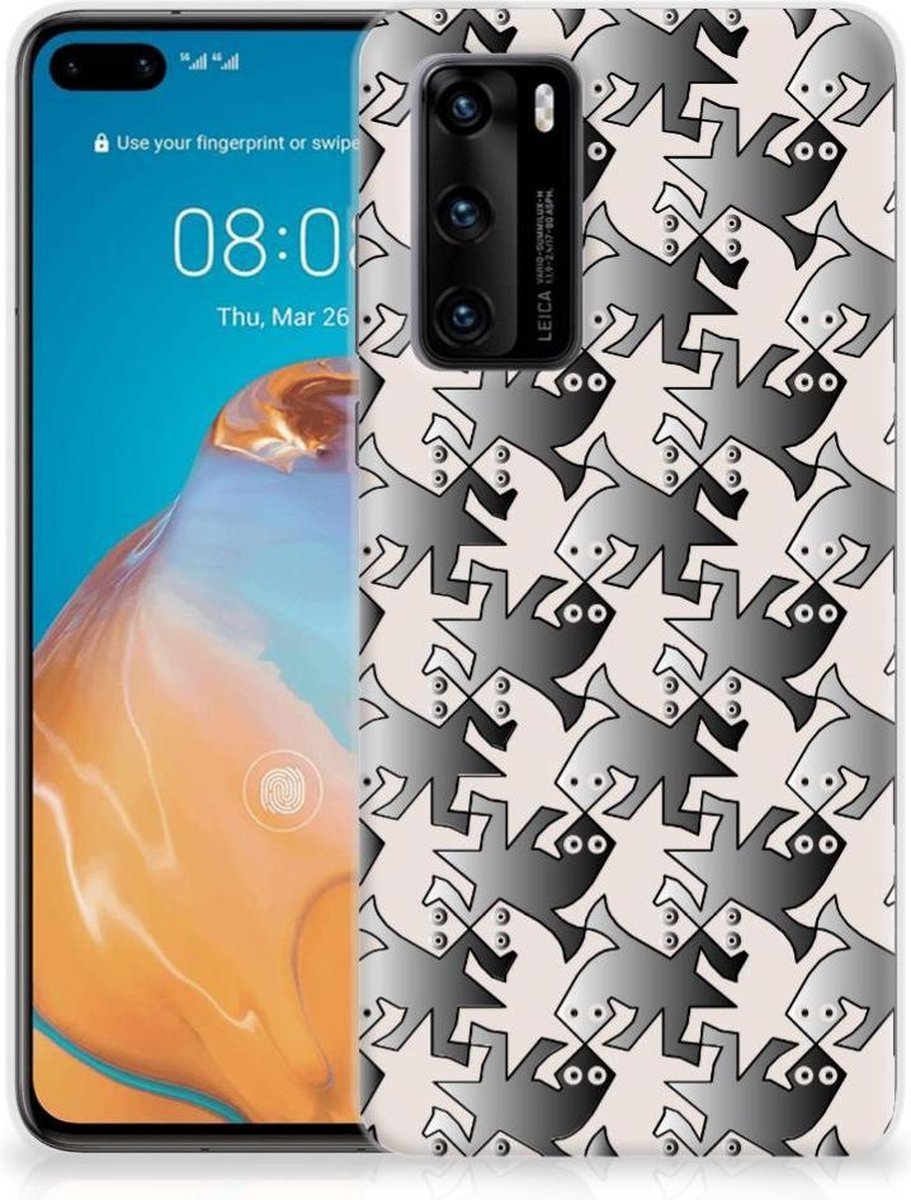 Huawei P40 TPU Hoesje Salamander Grey