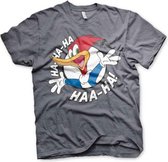 Woody Woodpecker Heren Tshirt -2XL- HAHAHA Grijs