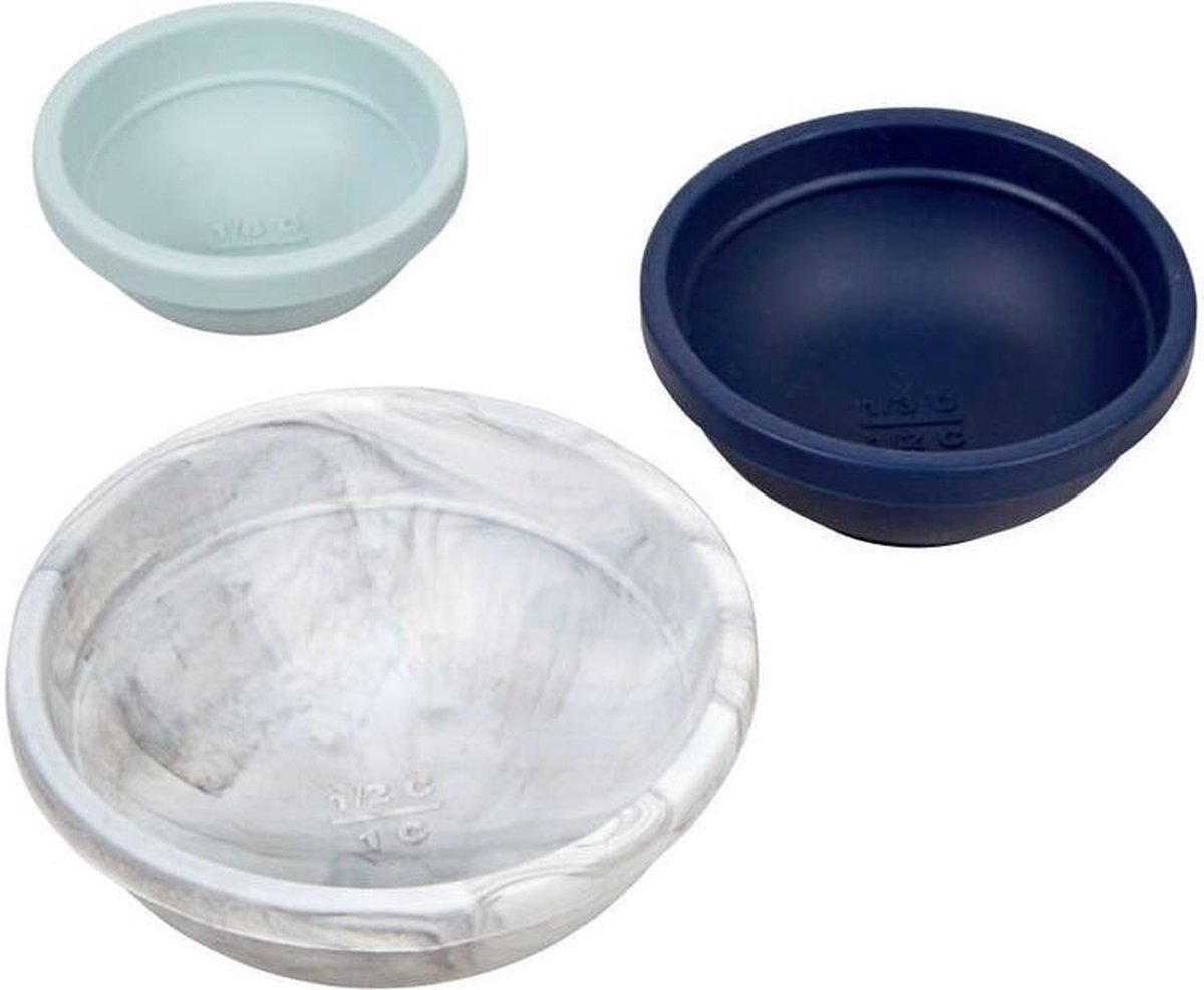 Wilton - Siliconen Kommen - Blauw - Set/3
