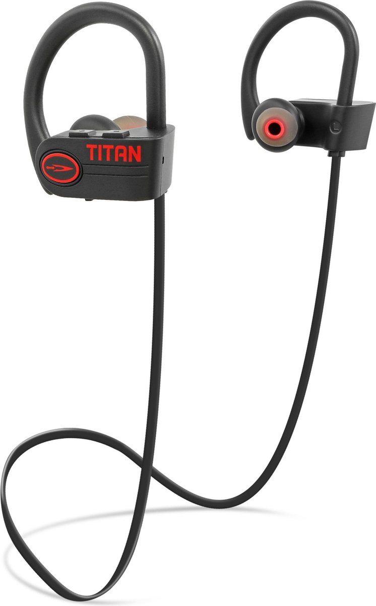 EarHackz® Titan - Draadloze Oortjes - Sport Oordopjes - Bluetooth Oordopjes voor Hardlopen, Fietsen en Fitness - Zwart - Waterdicht