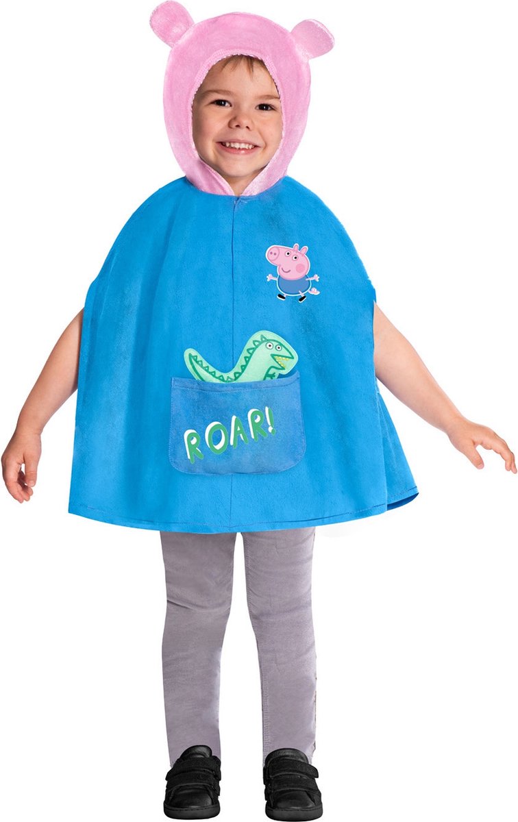 Amscan Kostuum George Cape Junior Lichtblauw/roze 2-3 Jaar