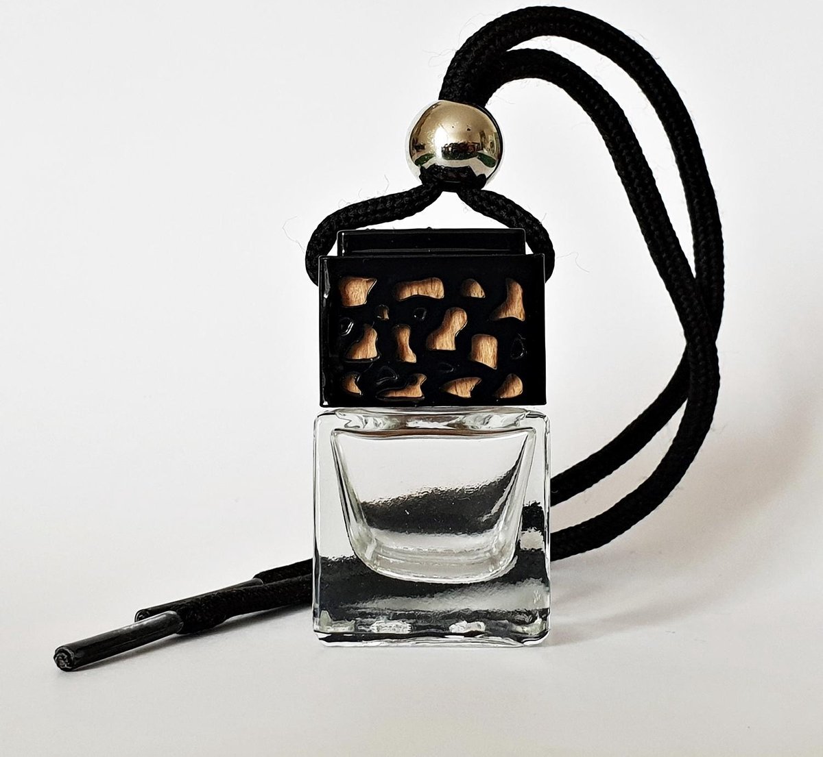 Autoparfum - Glazen flesje - Het leven is mooi - Zwarte dop - 7 ml