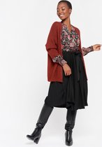 LOLALIZA Cardigan met lurex en vleermuismouwen - Roest - Maat L/XL