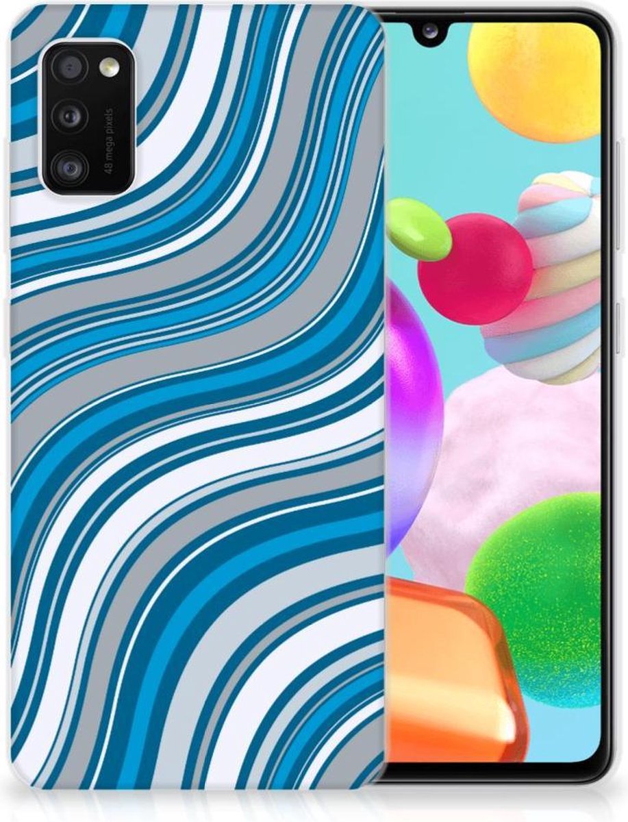 Samsung Galaxy A41 TPU bumper Waves Blue