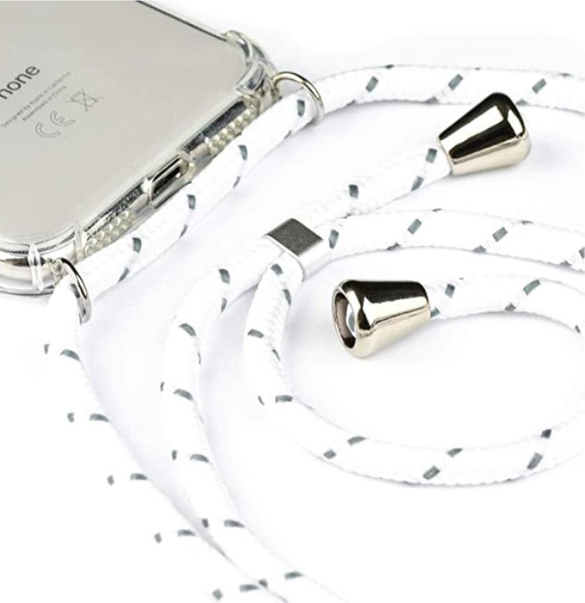 Selencia Nova Telefoonhoes Met Koord En Pashouder Voor De Samsung Galaxy S25 Ultra Beige