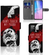 GSM Hoesje Geschikt voor Samsung S10 Lite Book Case met Pasjeshouder Zombie Blood