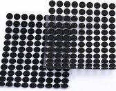 Zelfklevend klittenband - Set van 99 stuks - 10mm in dia - Zwart