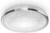 B.K.Licht - Plafonnier LED - avec design étoile - panel LED - ciel étoilé  - éclairage plafond - Ø329mm - 4.000K - 1.500Lm - 15W