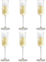 Libbey Champagneglas Skava - 21 cl / 210 ml - 6 stuks - rechte vorm – vaatwasserbestendig - hoge kwaliteit