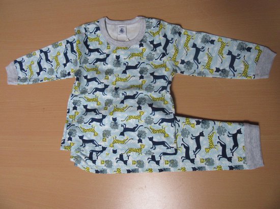 Petit Bateau - Pyjama voor jongen - Panter marine - 4 jaar 104 | bol.com