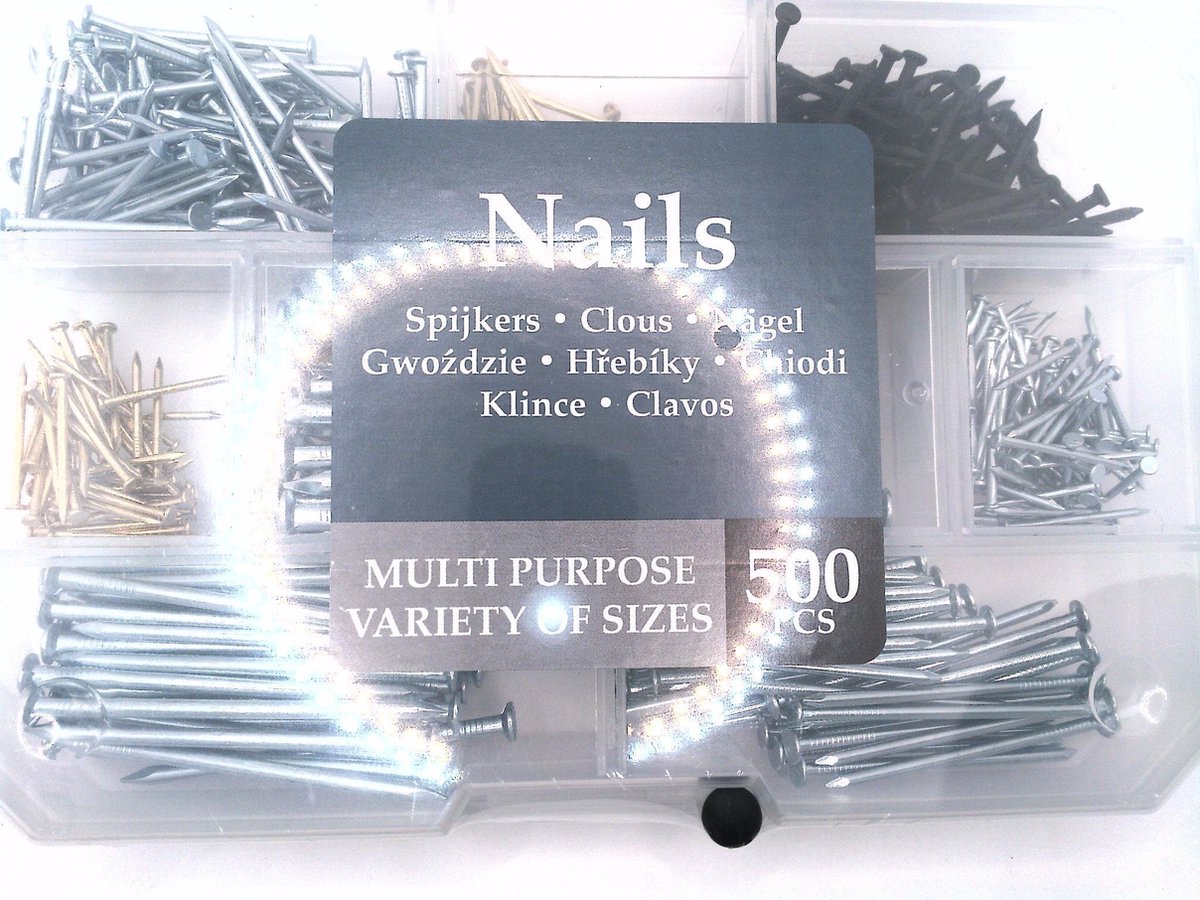NAILS Nagels 500 stuks in een doosje (verschillende soorten)