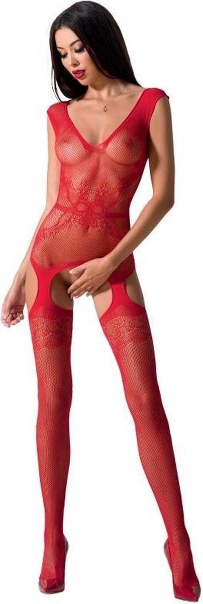 PASSION WOMAN BODYSTOCKINGS | Passion Woman Bs062 Bodystocking Red One Size