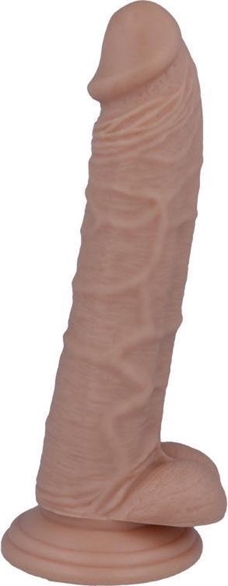 Mr. Intense - dildo - dildo vibrator - dildo vrouwen - dildo mannen - dildo anaal - dildo xxl  - beige - flexibel - 19,5cm Ø 4,1cm / sex / erotiek toys
