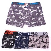 Heren boxershort kamasutra set 3 stuks katoen heren ondergoed maat XL/XXL