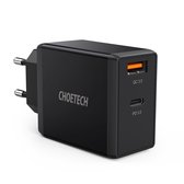 Choetech dual USB stroomadapter met Quick Charge 3.0 en PD 3.0 - 36W