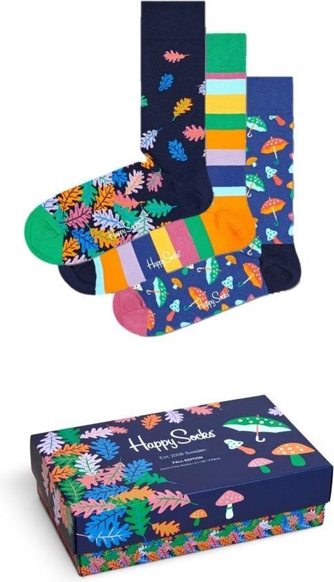 bol.com | Happy Socks - Giftbox 3-pack Fall Edition - Maat 41-46