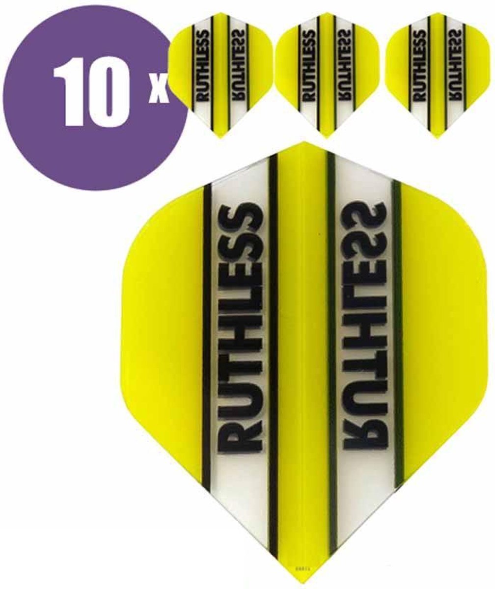 ABC Darts - Dart Flights - Ruthless Classic Geel - 10 sets (30 stuks)