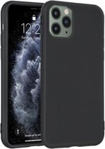 Apple Iphone 11 Pro Max Zwart siliconen backcover hoesje
