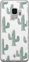 Samsung S9 hoesje siliconen - Cactus print | Samsung Galaxy S9 case | groen | TPU backcover transparant