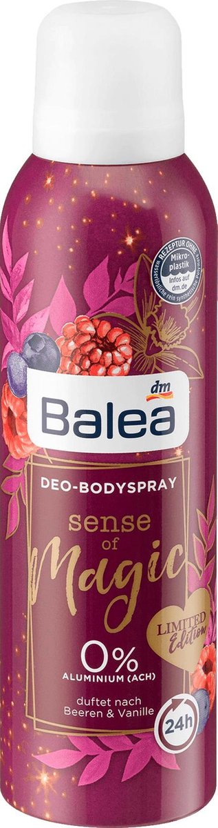 Balea Deodorant spray Sense of Magic - Geuren van bessen en vanille - 0%  aluminium... | bol.com