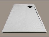 MITOLA Oasis rechthoekige douchebak - 120 x 80 cm - Composiethars - Wit