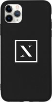Apple iPhone 11 PRO MAX Hoesje van LXURY X - Iphone Hoesje - Siliconen Backcover - Zwart - Gel Case - Soft Case