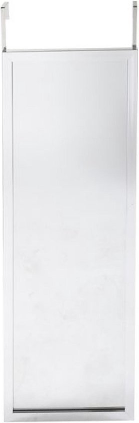 lange deurspiegel - hangend - grote hangende visagie passpiegel met deurhaak - zilver