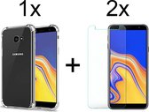 Samsung j4 plus 2018 hoesje shock proof case - Samsung galaxy j4 plus 2018 hoesje shock proof case transparant hoes cover hoesjes - 2x Samsung Galaxy J4 Plus 2018 Screenprotector S