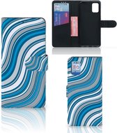 Book Case Geschikt voor Samsung Galaxy A31 Hoesje Waves Blue