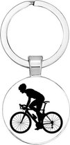 Akyol - Wielrenner Sleutelhanger - Wielrennen - Fietsen - Sport - Fietser - Leuk kado voor iemand die wielrennen houd - 2,5 x 2,5 CM
