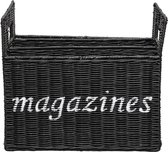 Zwarte Lectuurmand Magazines - 40x26xH35 cm