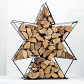 Ferro Duro - Woodstar - Stalen branhoutrek - houtopslag - gepoedercoat - houtmand