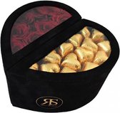 Chocolade box Mary J rood goud - Ruim assortiment aan Luxe & Handgemaakte cadeaus - Verras op een speciale manier - 2 jaar houdbare rozen!