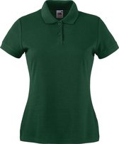 Fruit Of The Loom Vrouwen Dames-Fit 65/35 Poloshirt Korte Mouwen (Bottle Groen)