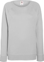 Fruit OF The Loom Dames Getailleerd lichtgewicht raglan sweatshirt (240 GSM) (Heather Grijs)