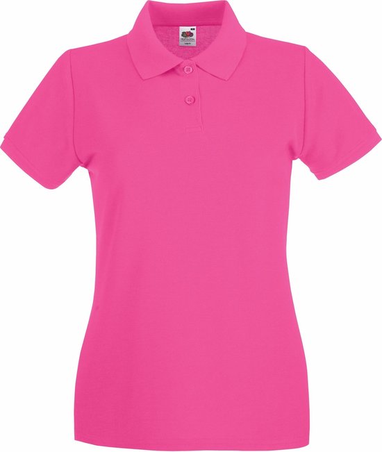 Fruit Of The Loom Vrouwen Dames-Fit Premium Poloshirt Met Korte Mouwen