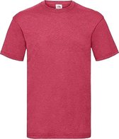 Fruit Of The Loom Heren Valueweight T-shirt met korte mouwen (Vintage Heather Rood)