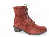 Verhulst veter laarsje- Rood bruin suede- breedte H- maat 38