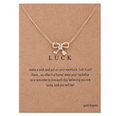 Kasey Luck - Strikje aan ketting  Strikje - Goudkleurig